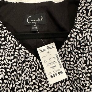 Connected Apparel- Size 12 - Blk/White Print- New- Tags attache